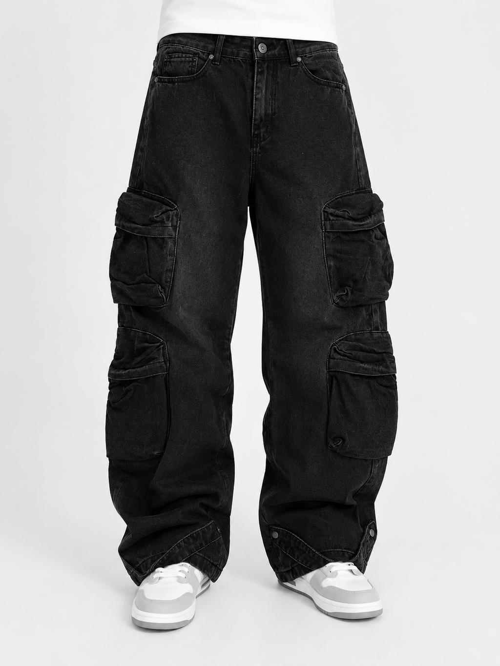 Triple Black Cargo Pants