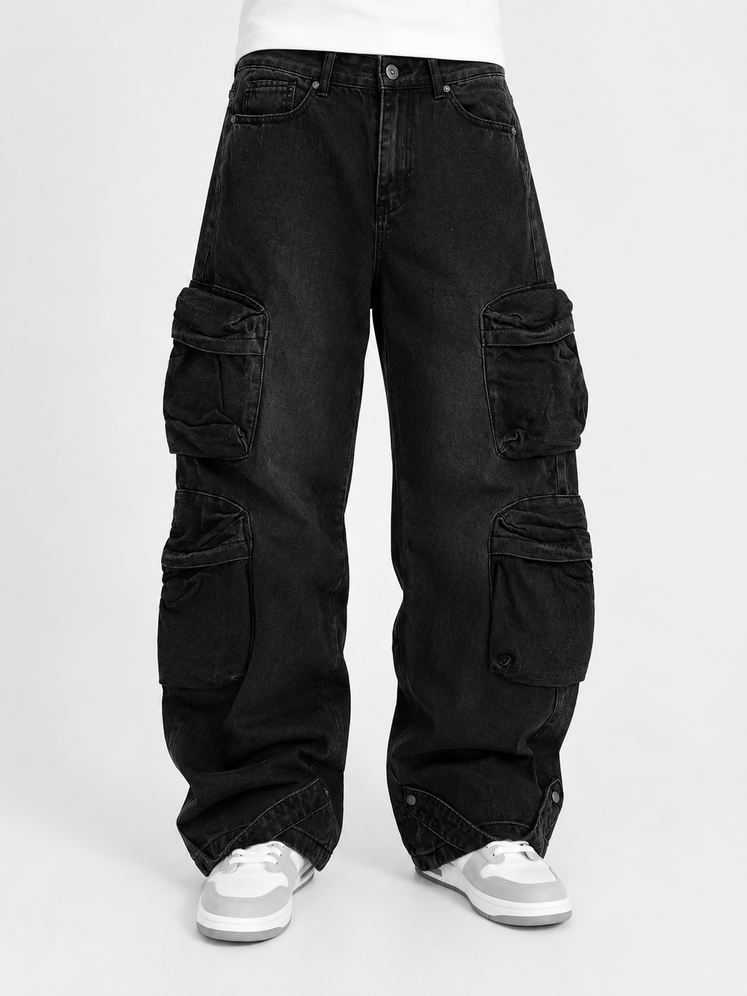 Triple Black Cargo Pants